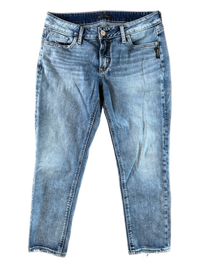 Silver Jeans Elyse Slim Crop Jeans Size W27 L25